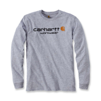 CARHARTT MADDOCK CORE LOGO T-SHIRT L/S HEATHER GRE