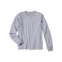 CARHARTT SLEEVE LOGO T-SHIRT L/S HEATHER GREY