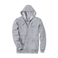 CARHARTT ZIP HOODED SWEATSHIRT HEATHER GREY