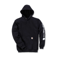 CARHARTT SLEEVE LOGO HOODIE BLACK