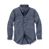 CARHARTT FORT SOLID SHIRT L/S DENIM BLUE CHAMBRAY