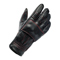 BILTWELL BORREGO GLOVES BLACK/REDLINE CE APPR.