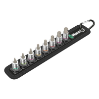 WERA SOCKET BELT WITH 1/4" DRIVE HEX SOCKETS - METRIC