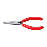 KNIPEX FLAT NOSE PLIERS WITH CUTTING EDGES 140MM