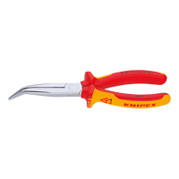 KNIPEX SNIPE NOSE PLIERS WITH SIDE CUTTER 200MM VDE