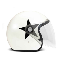 DMD P1 DEMI-JET HELMET STAR WHITE ECE APPR.