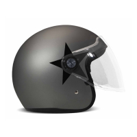 DMD P1 DEMI-JET HELMET STAR MATTE GREY ECE APPR.