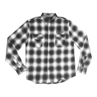 LT KUSTOM MOTORCYCLE PLAID SHIRT GREY/WHITE