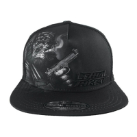 LT GORILLA GUN CAP WITH FLAT BILL BLACK