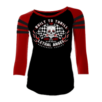 LT BUILT TO THRILL RAGLAN SLEEVE SHIRT BLACK/RED