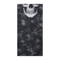 LT BLACK SKULL TUBULAR MASK BANDANA