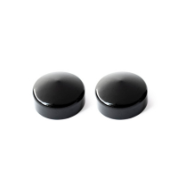 KILLER CUSTOM, FORK TUBE CAP BOLT COVER SET. BLACK. 2-PIECE