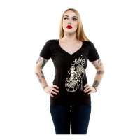 LUCKY 13 CAT HEELS T-SHIRT BLACK