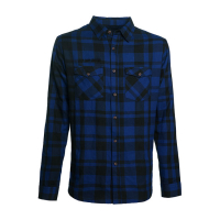 WCC LA BOMBA HERRINGBONE FLANNEL SHIRT BLUE/BLACK