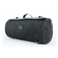 LONGRIDE ROLL BAG WAXED COTTON WIDE, BLACK