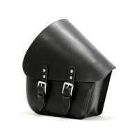 LONGRIDE, LEATHER SWINGARM BAG. LARGE. BLACK