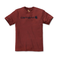 CARHARTT CORE LOGO T-SHIRT S/S DARK BARN RED HEAT