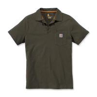 CARHARTT FORCE DELMONT POCKET POLO MOSS