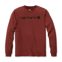 CARHARTT L/S T-SHIRT CORE LOGO DARK BARN RED HEA