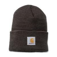 CARHARTT RIB KNIT BEANIE WATCH TARMAC/BLACK STRIPE