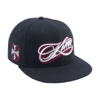 WCC KIMI SCRIPT LOGO SNAPBACK CAP, BLACK