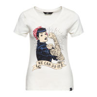 QUEEN KEROSIN WE CAN DO IT T-SHIRT OFFWHITE