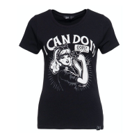 QUEEN KEROSIN I CAN DO IT T-SHIRT BLACK