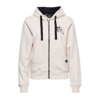 QUEEN KEROSIN QUEEN OF THE ROAD ZIP HOODIE BEIGE