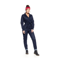 QUEEN KEROSIN WESTERN OVERALL DARK BLUE/RINSED WASH