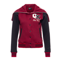 QUEEN KEROSIN FUEL TEAM COLLEGE JACKET DARK RED/BLACK