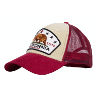 KING KEROSIN CALIFORNIA CORD TRUCKER CAP BEIGE/RED