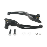 HANDLEBAR LEVER KIT, 3-SLOT WIDE BLADE. BLACK