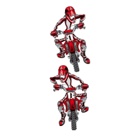 LT RED MOTO CROSS BIKE DECAL