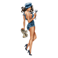 LT MECHANIC GIRL DECAL