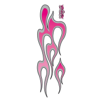 LT PINK FLAMES RIGHT DECAL