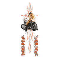 LT PINSTRIPE MC GIRL DECAL