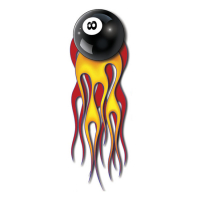 LT FLAMING 8-BALL RT DECAL