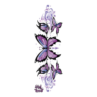 LT PURPLE BUTTERFLY DECAL