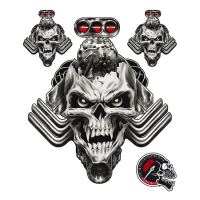 LT ENGINE HEAD SKULL DECAL