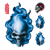 LT BLUE FLAME DECAL