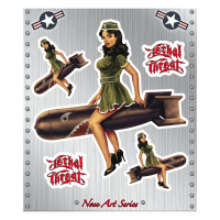 LT NOSE ART ARMY PIN-UP GIRL DECAL