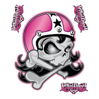 LT GIRL SKULL HELMET DECAL