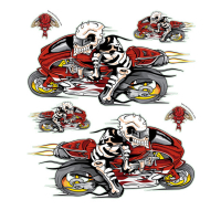 LT SKULL RED BUSA DECAL