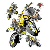 LT YELLOW AIR MOTOCROSS DECAL