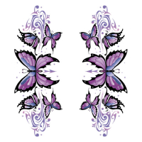 LT PURPLE BUTTERFLY DECAL