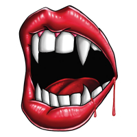 LT VAMPIRE LIPS DECAL