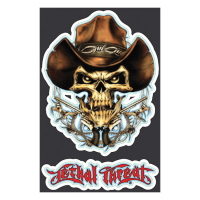 LT COWBOY SKULL DECAL