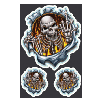 LT FINGER SKULL DECAL