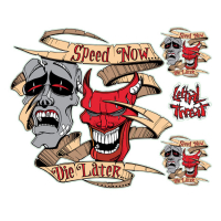 LT SPEED NOW, DIE LATER DECAL