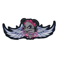 LT WINGED GIRL SKULL PATCH